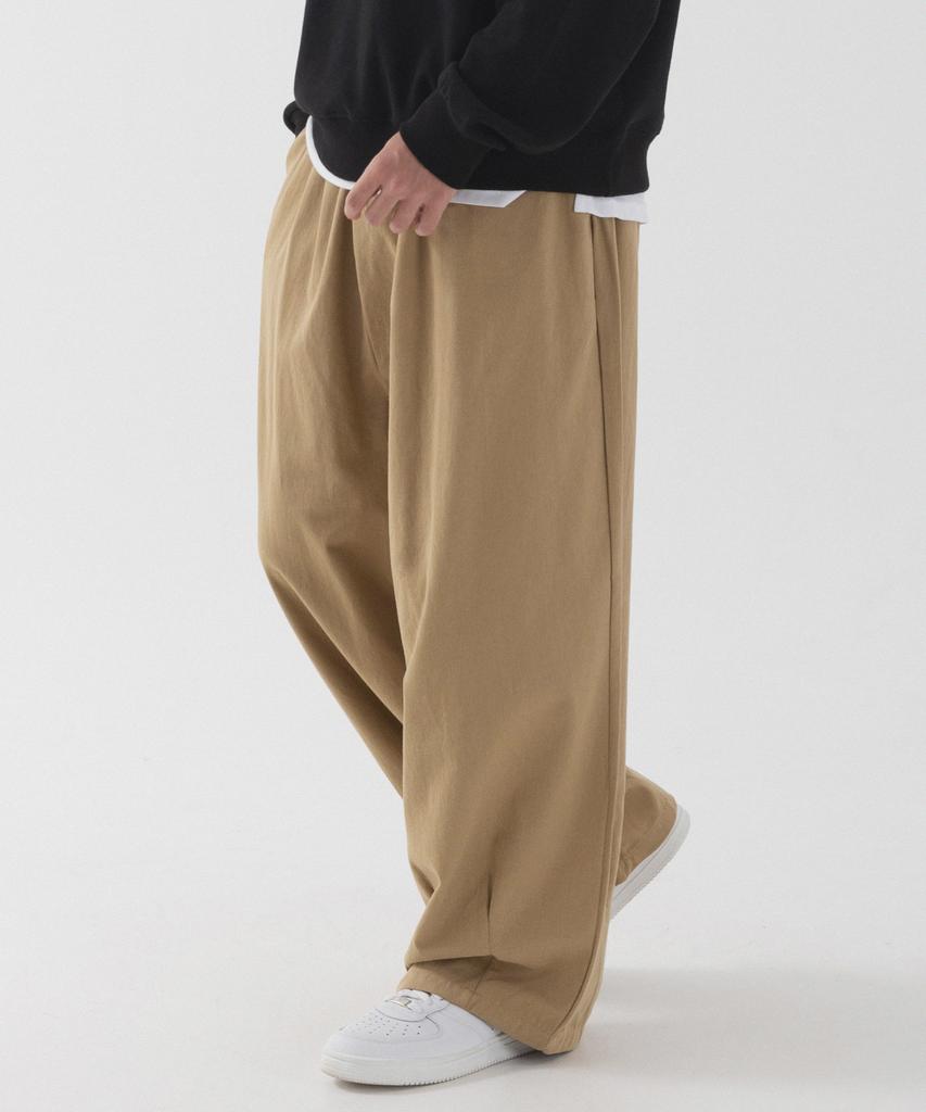 PIANER Washed Cotton Balloon Pants (Dark Beige)