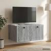 Wall Mounted TV Cabinet Grey Sonoma 59.5 x 41 x 30 cm