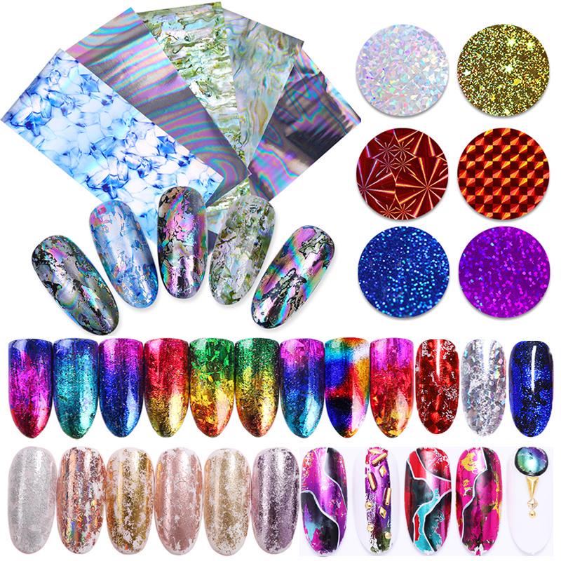 

5 листов/пакет фольги для ногтей наклейки с изображением неба красочные наклейки для дизайна ногтей