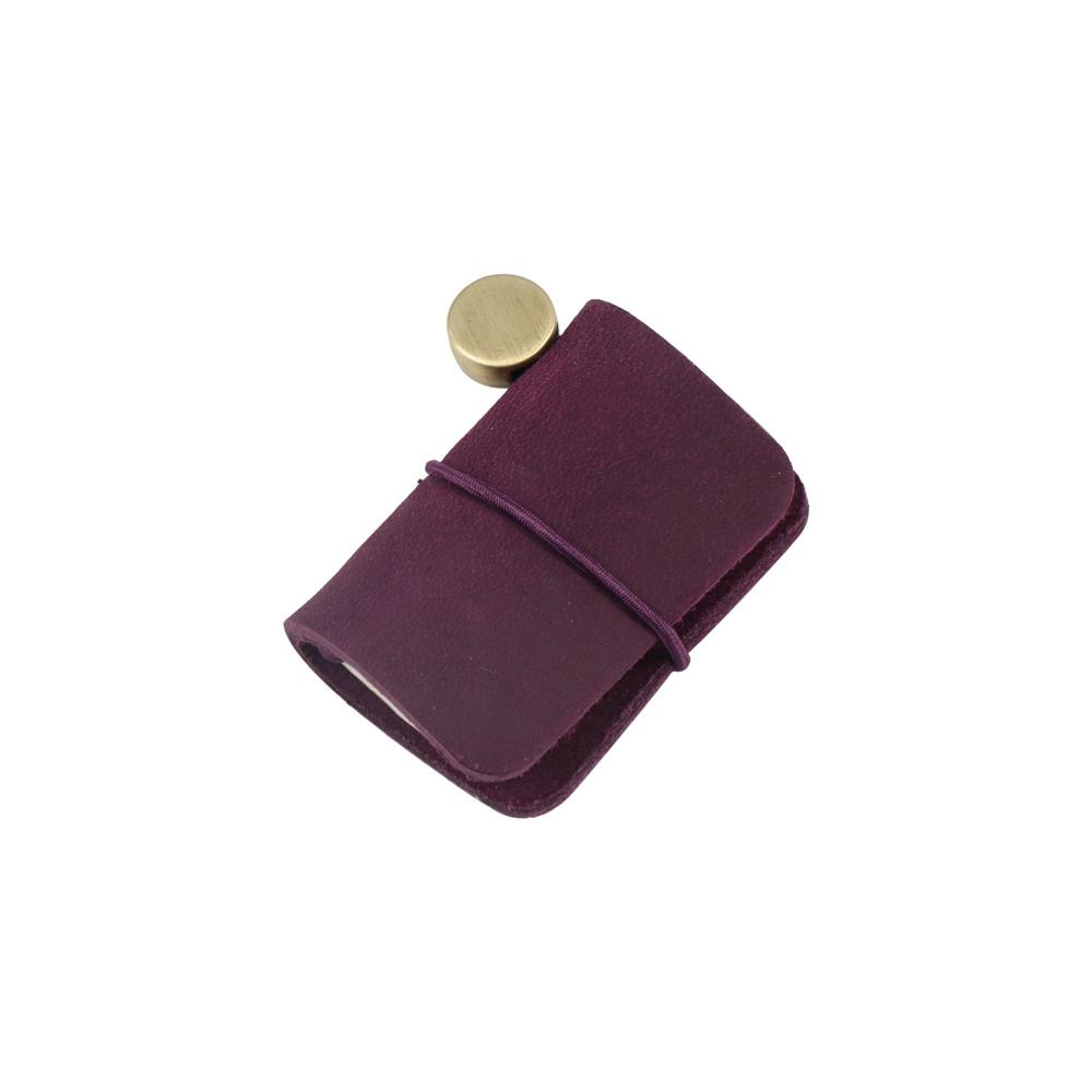 

Solid Portable Insert Brochure Handmade Cover School Notepad Mini Notebook Journal Booklet Notebook Leather Travel Book фиолетовый