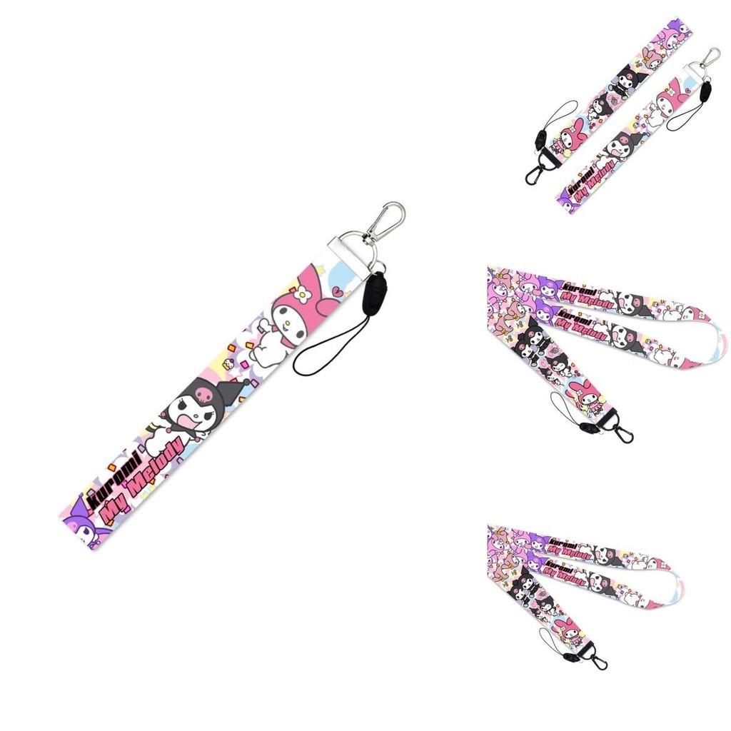 Sanrio Kuromi Character Phone Lanyard Vibrant Colors Soft Material Anime Style!