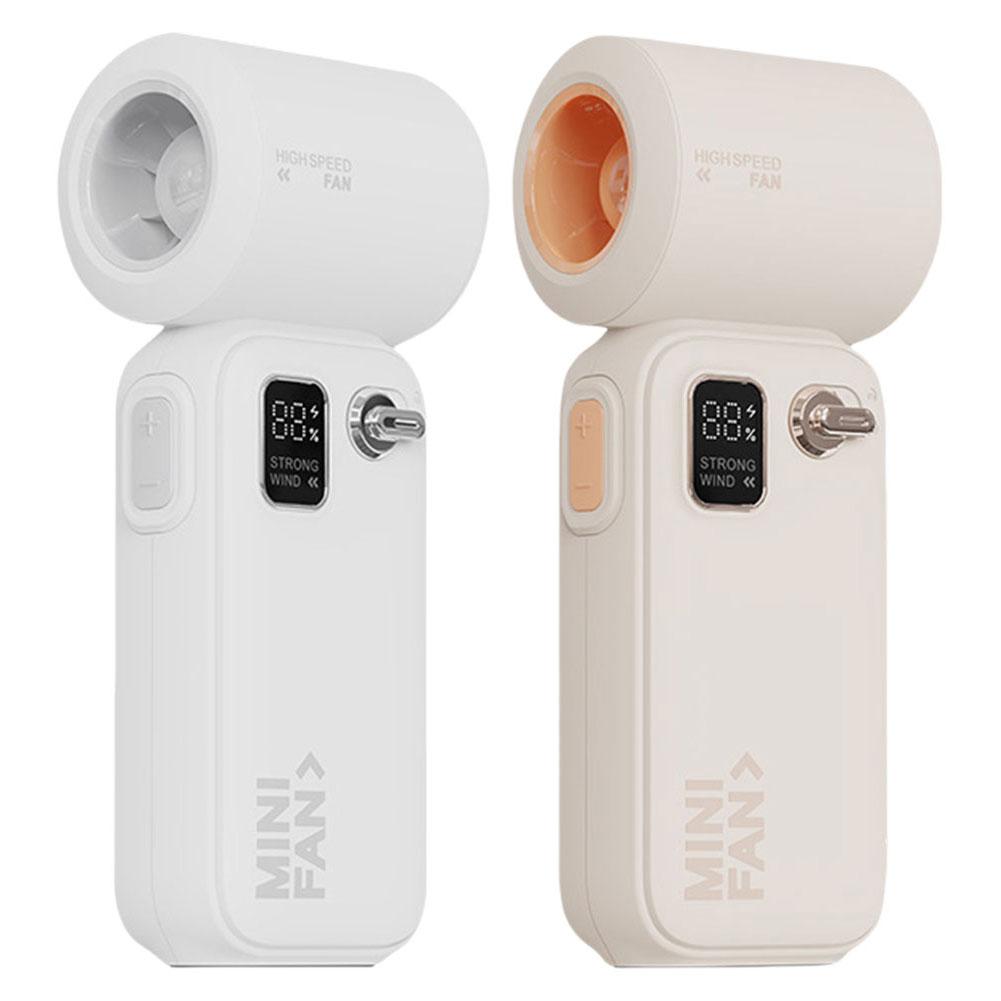 High Speed Fan LED Display Handheld Turbo Fan Rechargeable Portable Turbo Fan Electric Cooling Fan for Camping Hiking