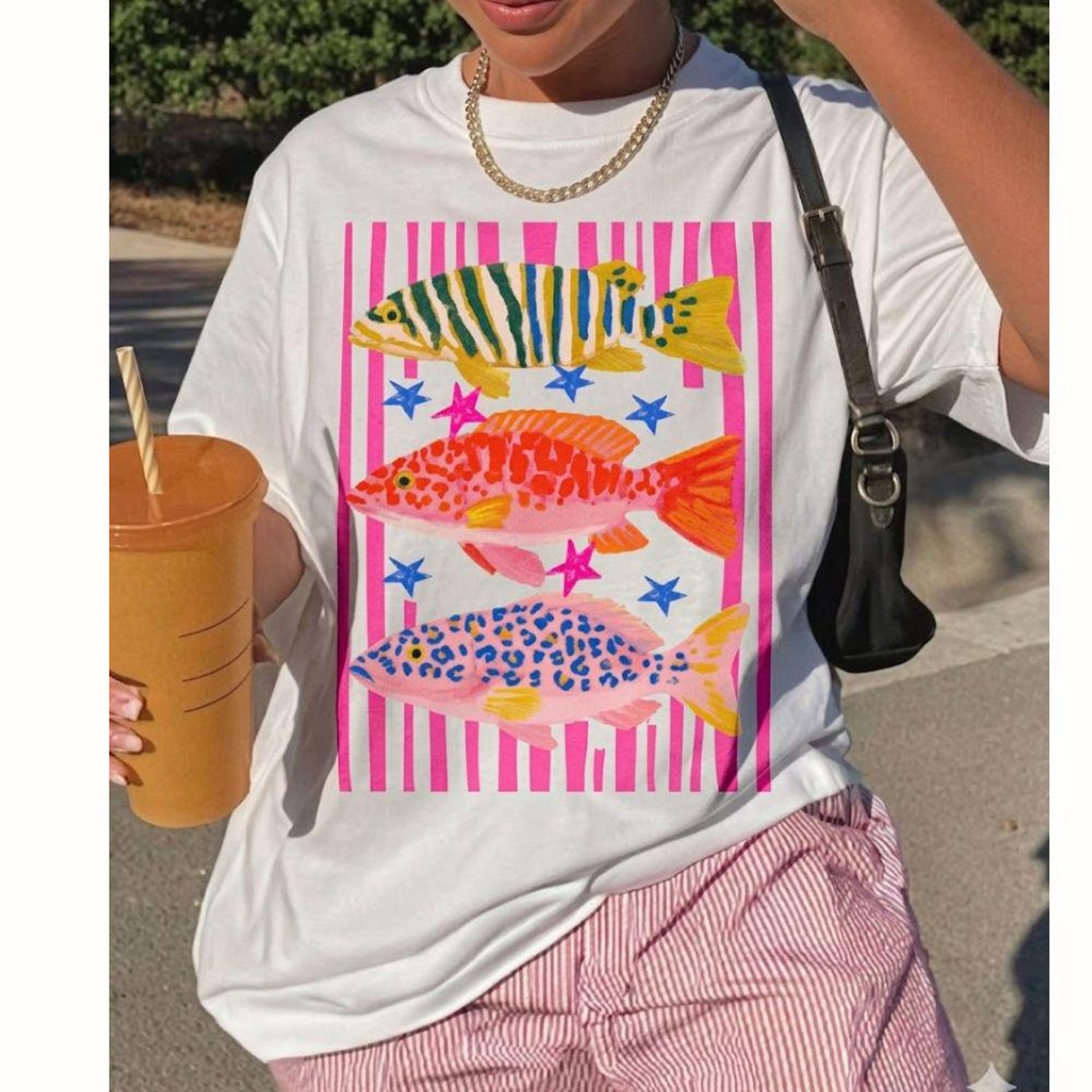 Summer Graphic Tee Comfort Colors Style | Tropical Fish Shirt | Beach Vacation Summer S