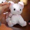 Soft Bow Cat Plush Keychain PP Cotton Stuffed Doll Keychain Lovely Kitty Keyring Doll  Kid Girl Boy