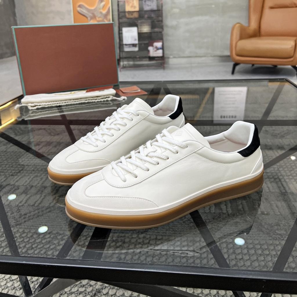 Dehun Schuhe Trendmarke Schnürung 2025 Herren Board Schuhe Echtleder Vielseitig Lässige Lederschuhe Sportlich Atmungsaktiv Farbblock Single Schuhe Retro