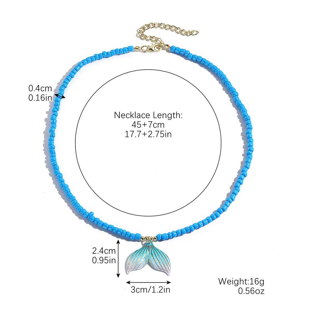 Ocean-Themed Bohemian Starfish & Seashell Beaded Choker Necklace