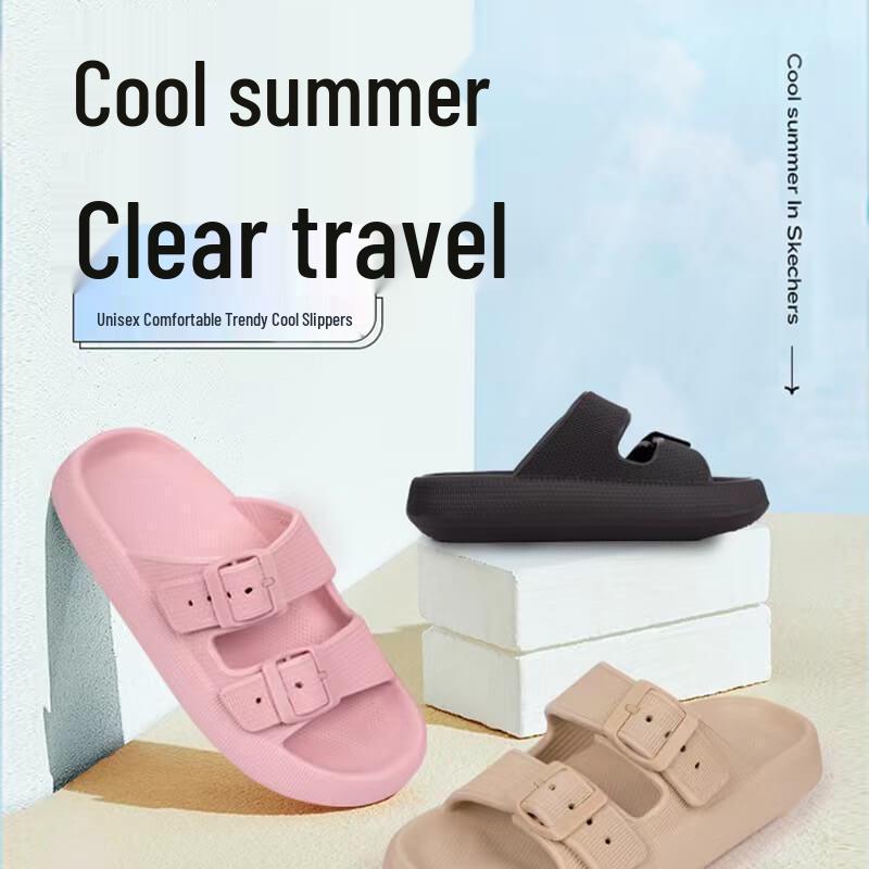 New Style Thick Sole Summer Slides: Soft, Squishy Single Strap for Women and Men