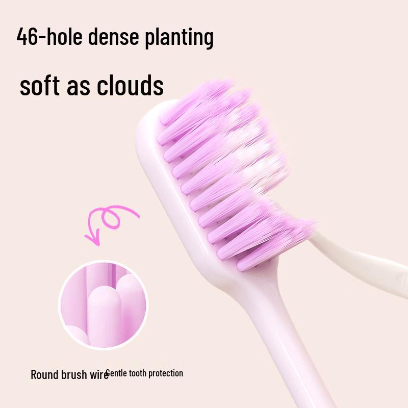 OIDOOIN Double Wide Head Soft Bristle Adult Toothbrush 10-Pack