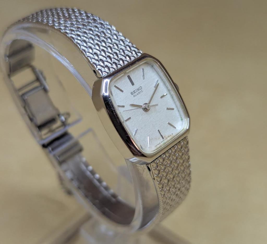 [USED] Working/Good Condition SEIKO Quartz 5421-5060 Silver Women's Watch