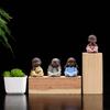 Ceramic Buddha Statues Modern Mini Monk Sculpture Tea Set Statuette Miniature Figurines for Home Decoration Accessories