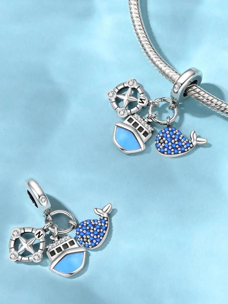 Charms Plata Deep-Sea Colorful Fish Octopu Beads For Charmsoriginales Bracelet Beads Jewellery Making Women'S Gift