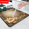 1Pcs Rubber Drying Mat With D Flat For Coffee Shop Restaurant Kitchen Carpet Tableware Durable Diatom Mud Table Mat Pet Mat