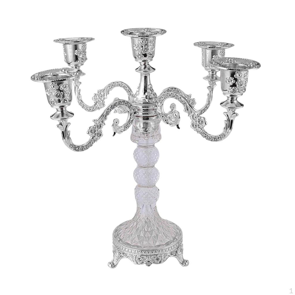 5 Arm Candle Holder, Candelabra, Modern Decorative Table Centerpiece, Stand for Bar, Dining
