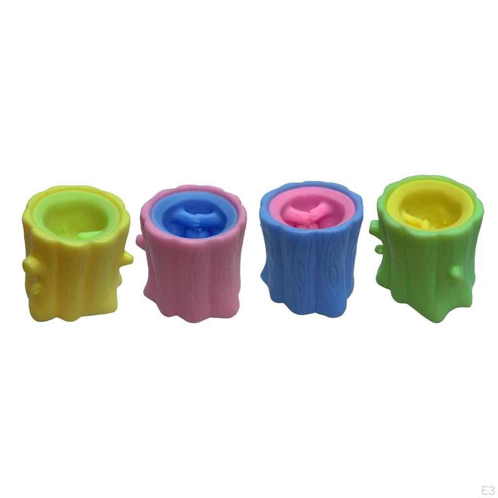 1pc Fun Squeeze Squirrel Cup Antistress Sensory Tree Stump