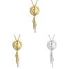 Geometric Button Necklace With Gold Plating For Unisex Fashion Accessory