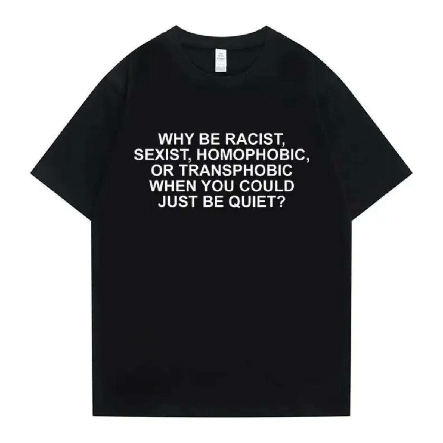 

Ocean Hip-Hop T Shirt Women Casual Short Sleeve Why Racist T-shirt Blond Hip Hop Trend Tshirt Aesthetic Clothes XXXXXL чорний