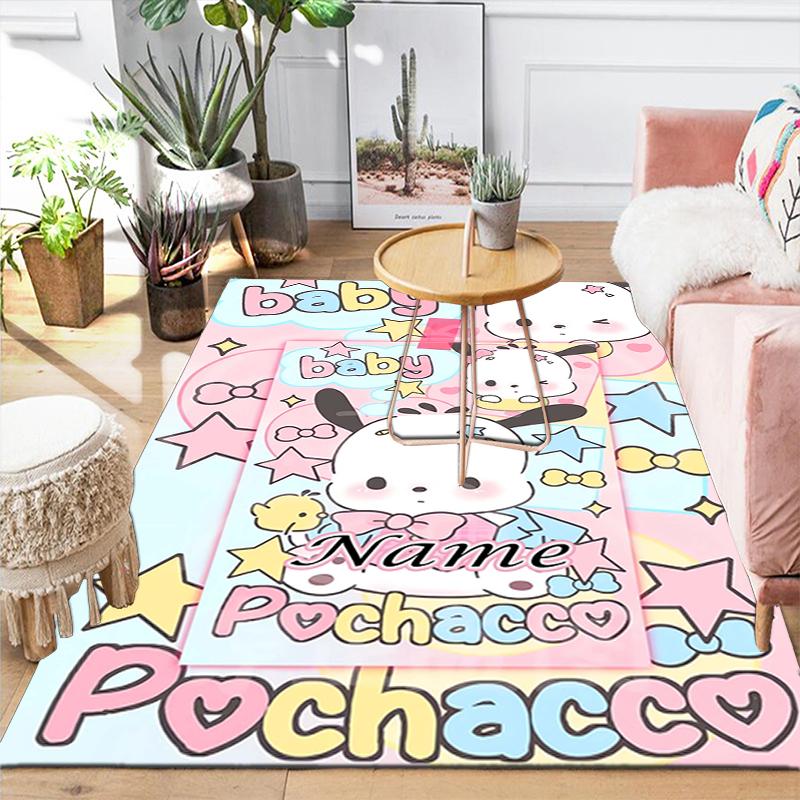 Custom 1Pc Pochacco'S Sweet Frame Rug Office Carpet Indoor Outdoor Entrance Doormat Nonslip Soft And Comfortable Living Room D2915314