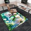 1pc Anime Cute Bear Chair Mat - Office Desk Pad with Green Leaves and Flowers Design, Non-Slip Rug for Home Decor, Suitable for All Seasons, Perfect G