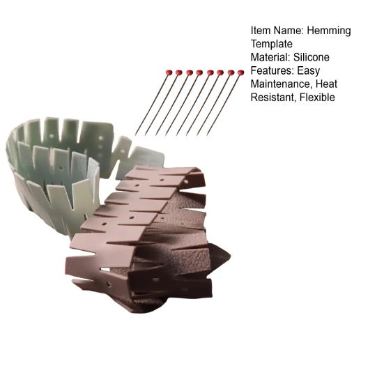 Rigla Hot Hem Silicon Anti-Alunecare Șablon de Tivit Instrument de Călcat Pânză Inch Și Cm Termorezistent Tivit pentru Cusut Quilting