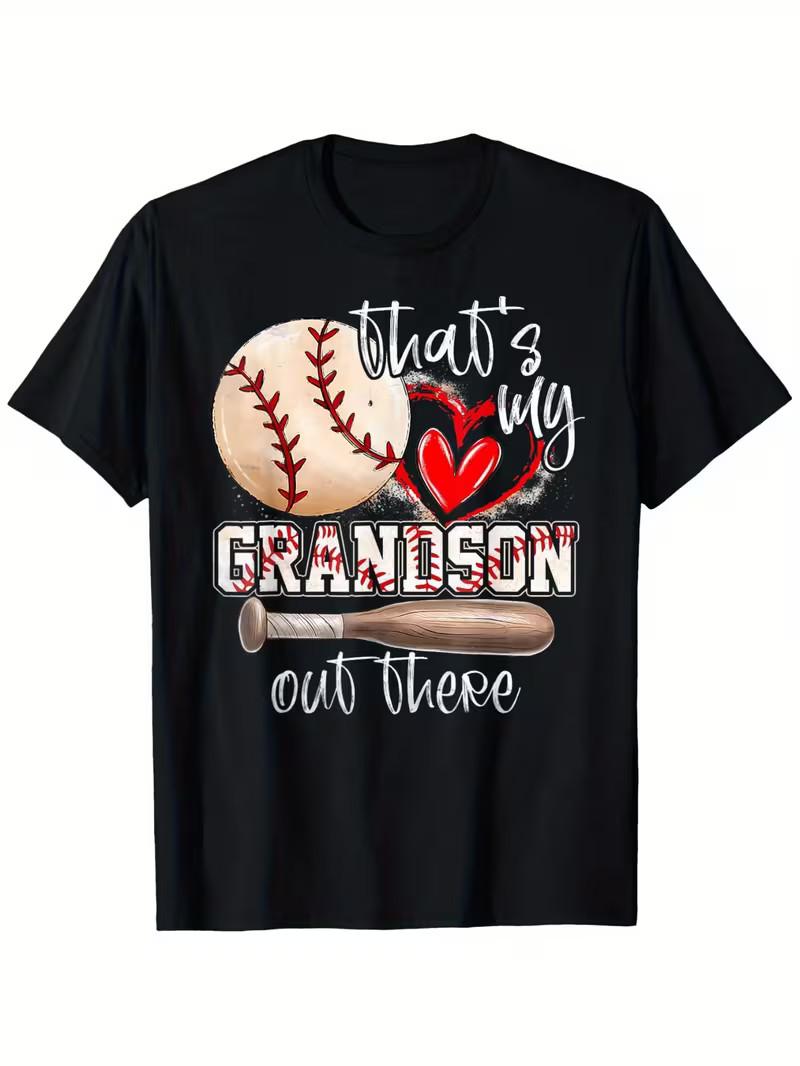[Grandma | Baseball] Grandma Baseball T-Shirt, Unisex That s My Grandson Out The S разноцветный