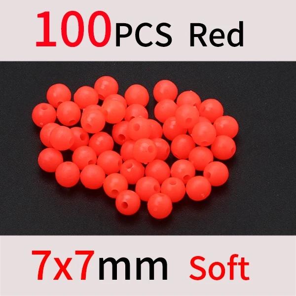 1 PAK Soft Glow Beads Luminous Orange Green White for Fishing Rig Treble Hook Egg Fly Tying UV Color Sabiki Ice Jig Fishing Accessory