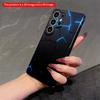 2DFlat Samsung phone case Glowing Blue Hexagon Geometric Phone Case Applicable to Galaxy S22 S23 S24 S25ULTRA S26 A12 A13 A14 A15 A16