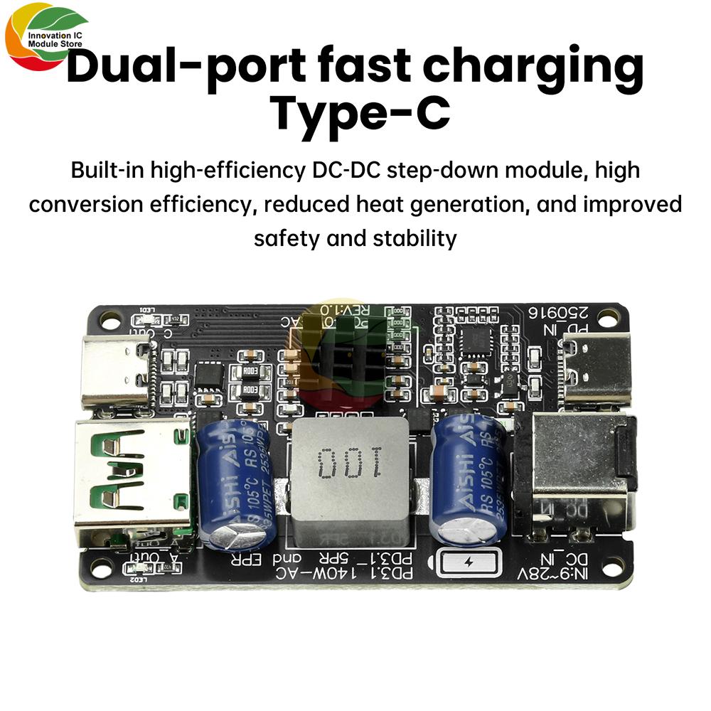 Pd 111w High-power Dc Buck Dual Port Fast Charging Type C Usb Charger Full Protocol Fast Charging Pd1.1 Qc1.1 Qc1 Qc1+