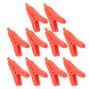 10Pcs Crocodile Clip Positive Negative Test Gold Plated Brass Connector 25mm Opening J.60043