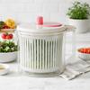 Drain and Spin Dryer Vegetable Dehydrator Plastic Fruit  Manual Spin Basket  Household Use