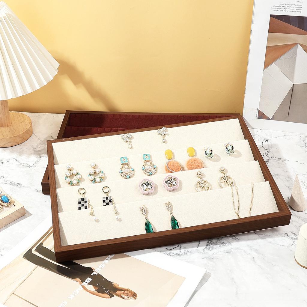 Ornament Display Board, Chain Pendant Storage Case, Finger Ring Tray, Ear Stud Holder, Bangle Exhibition Accessory