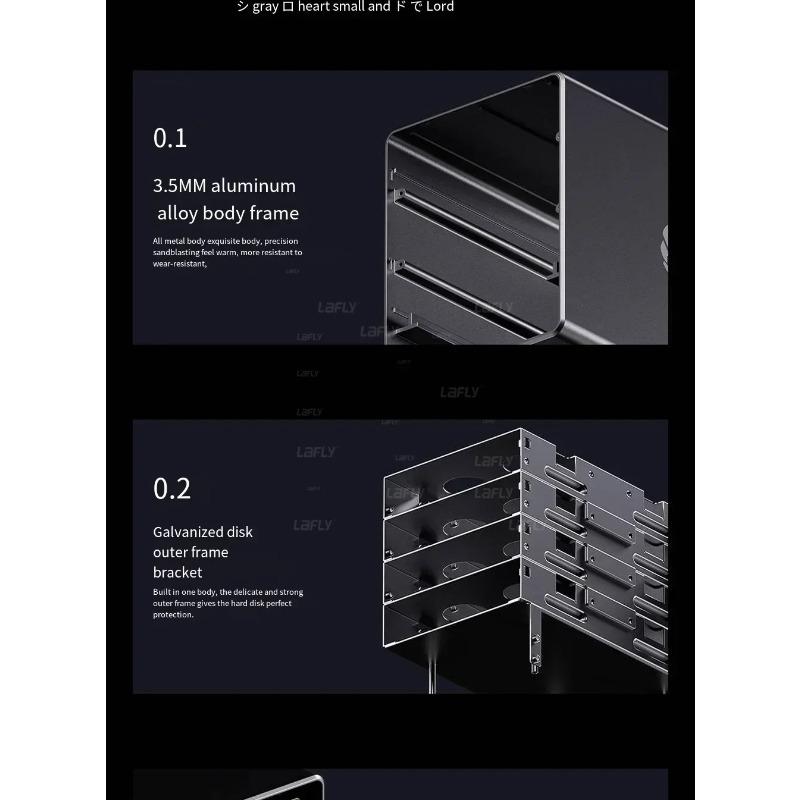 AOOSTAR 2025Intel Quad Core N150 MiniPC Home Cloud HDD a 4 Alloggiamenti SSD Doppio Display USBType-C Doppia LAN Archiviazione Domestica NAS Computer