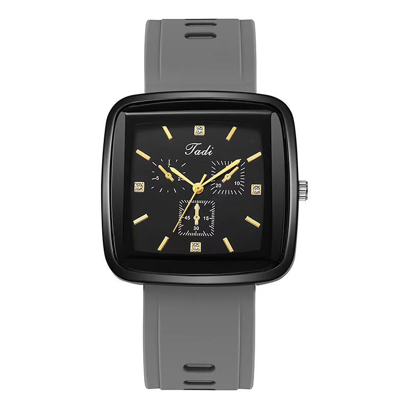 Chic Women's Square Silicone Strap Quartz Watch - Light Luxury & Casual Fashion
