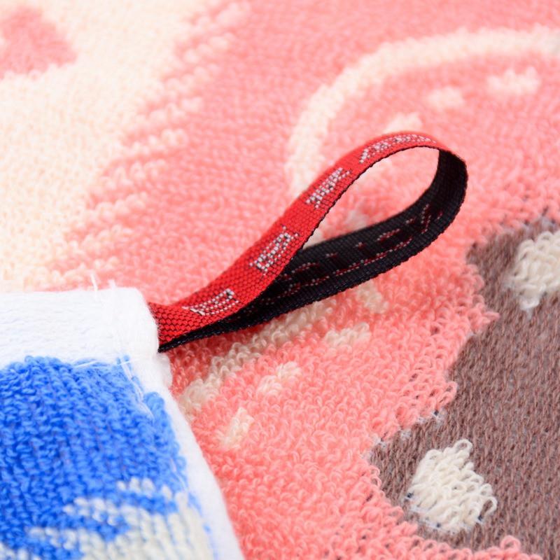 1Pcs 25x25cm Thicken Cotton Cartoon Love Bear Small Square Face Hand Towel With Loop Portable Absorbent Soft
