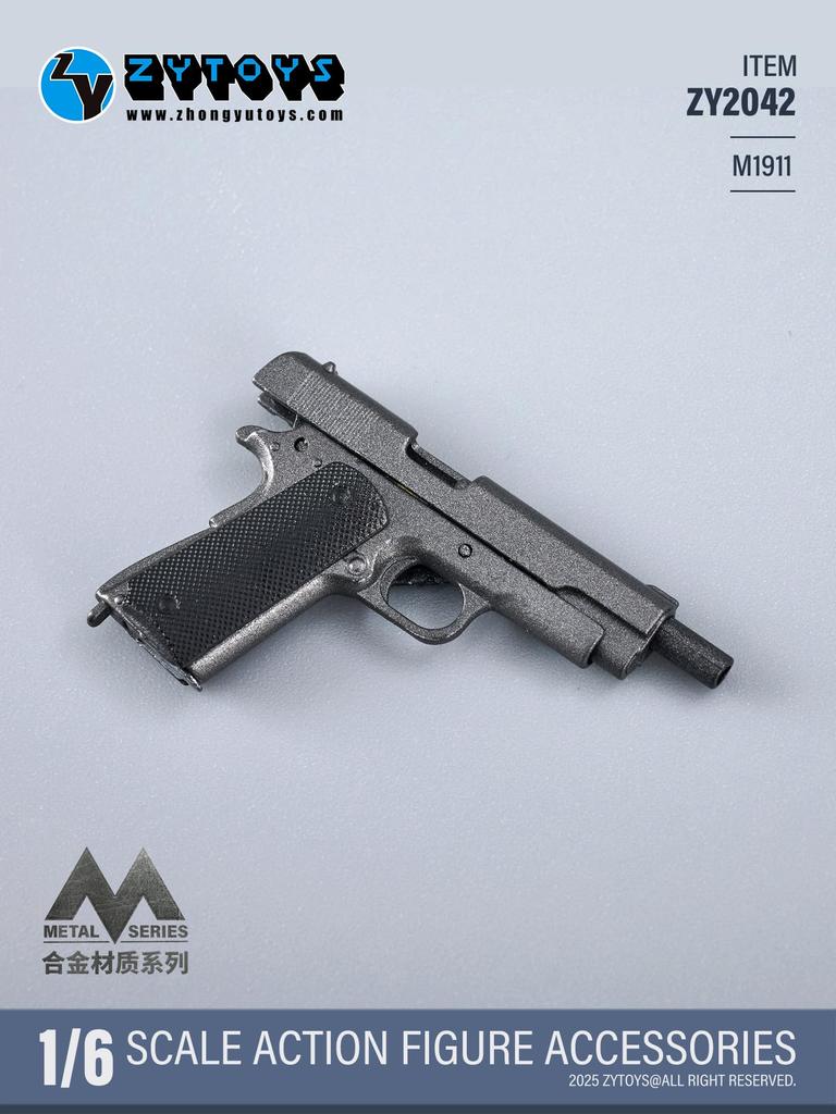 [TOYBARJAPAN] Accessorio Action Figure in Scala 1/6 ZYTOYS ZY2042 Modello Pistola Arma in Lega M1911
