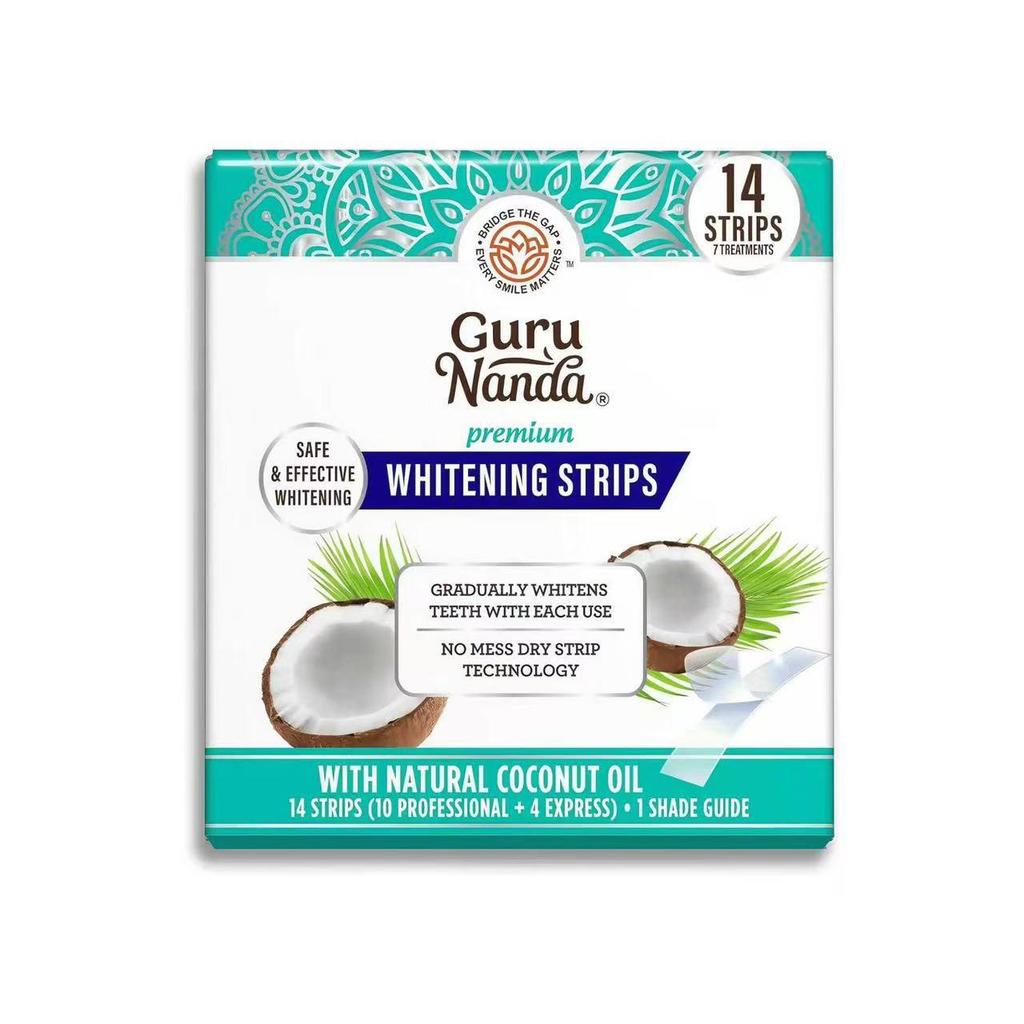 Mint Coconut Oil Teeth Whitening Strips – Remove Yellow Stains for a Bright, Clean Smile