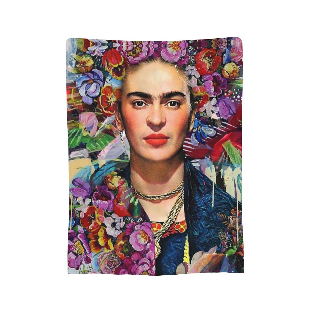 F-Frida K-Kahlo Art Knitted Blanket Paintings Fuzzy Throw Blanket Summer Air Conditioning Printed Soft Warm Bedspreads,