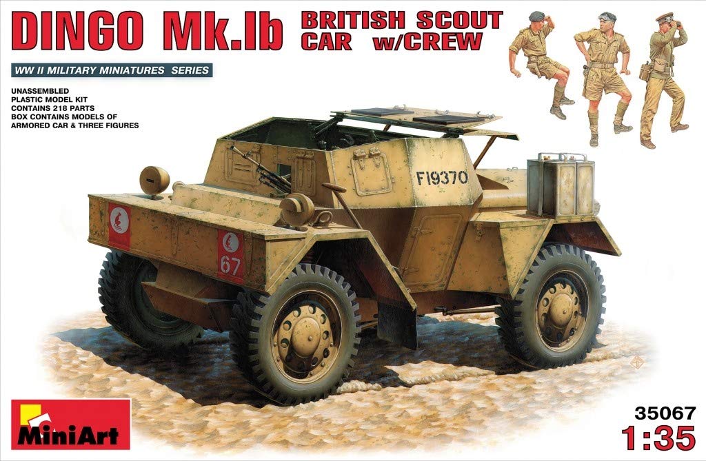 Miniart Dingo British Scout Car Plastic Model 1/35 Mk.1b (3 Figures) (MA35067)