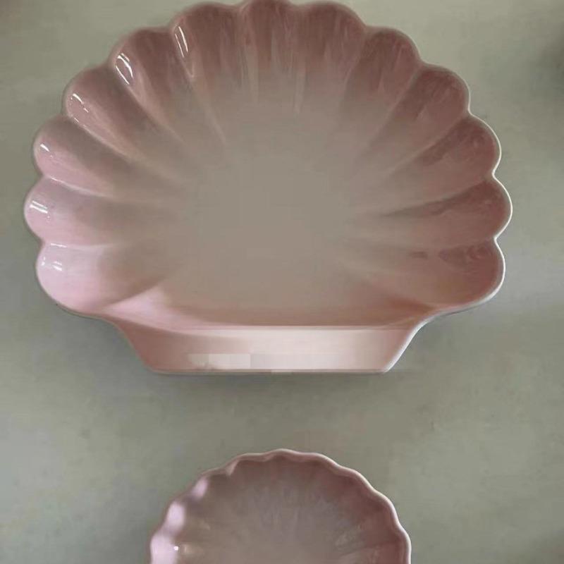 Talerz w kształcie muszli, seria French Color Ocean, porcelana kamionkowa, przybory kuchenne do gospodarstwa domowego, restauracja, zastawa stołowa