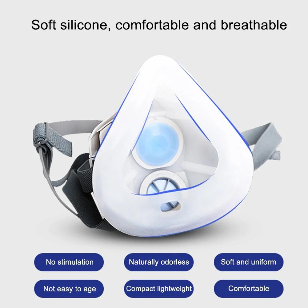 Reusable Washable Dust-proof Mask Respirator Half Face Anti Haze Fog Safety Construction Grinding And 1201 Filter Accessory