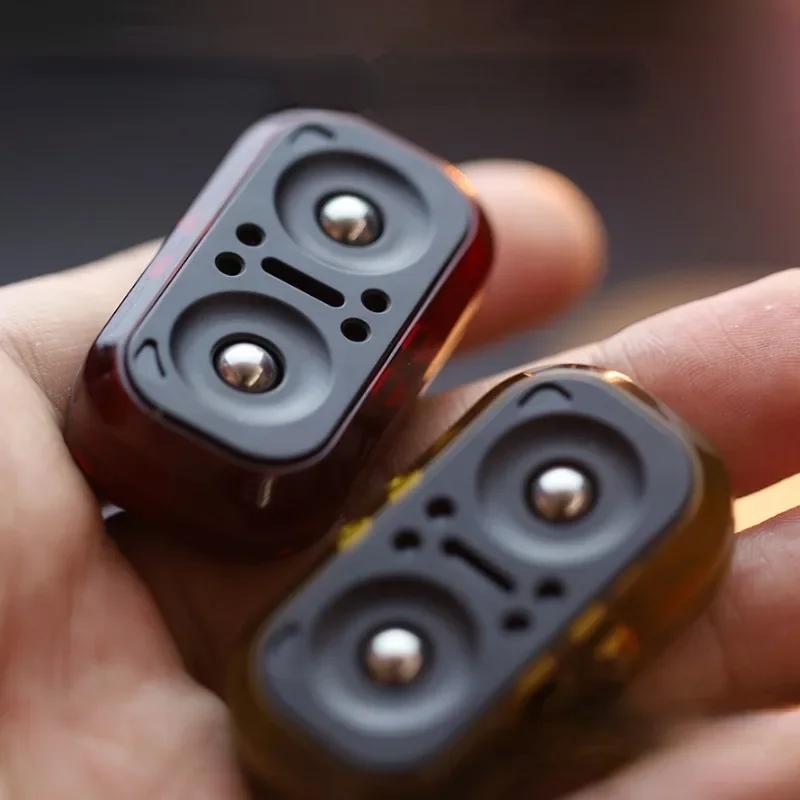 Owl Magnetic Push Card Stress-Relieving Fidget Slider with Fingertip Gyroscope for Anxiety Relief Mechanical Slider Spinner Toy