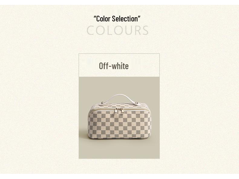 2024 Wodoodporna Wielofunkcyjna Kosmetyczka PU w Kratę