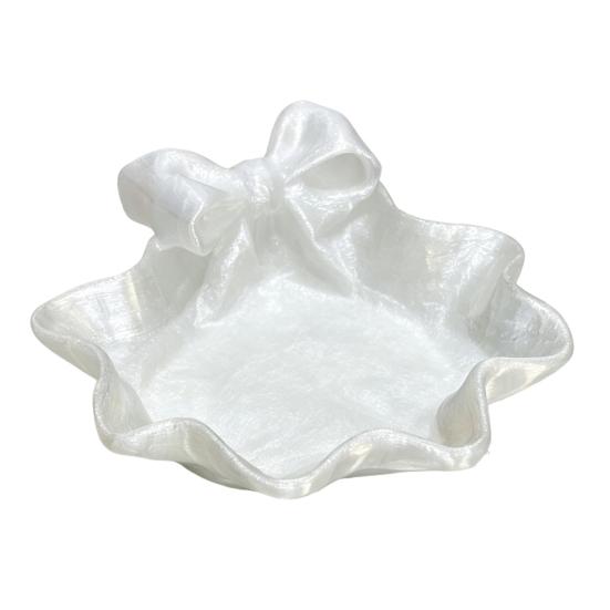 3D Printed Bow Jewelry Tray, Ring Dish, Entryway Table Trays, Decorative Trinket Dish, Jewelry Organizer Tray for Rings Necklaces Bracelets Keys