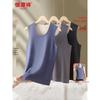 Hengyuanxiang Men's Thermal Base Layer Vest (2-Piece Set) with Cashmere & Silk Blend