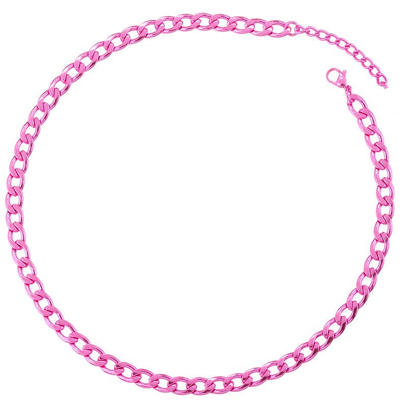 

Hip Hop Nk Color Stainless Steel Electrophoretic Necklace Personality Street Rap Hiphop Cuban Necklace Vl343