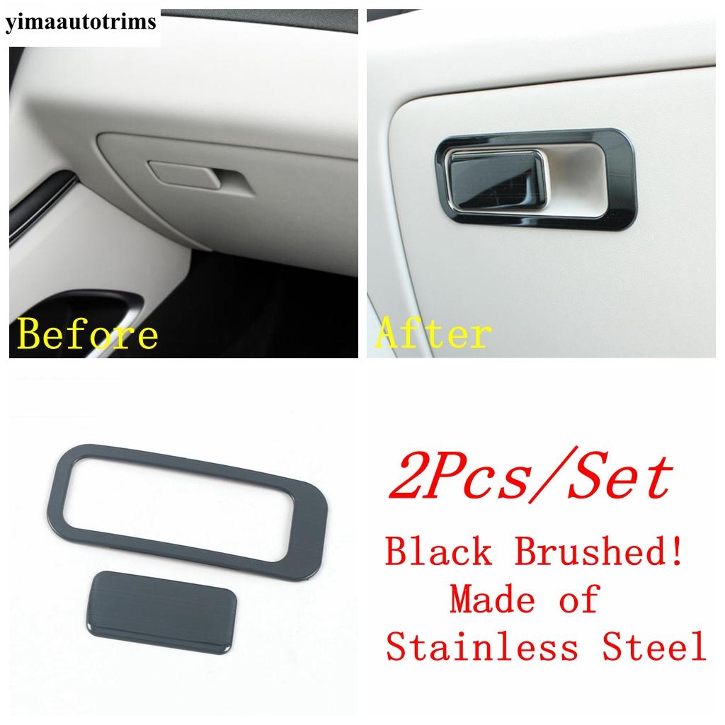 Car Co-pilot Glove Box Button Switch Panel Decorative Sequ Stickers Cover Trim Accessories For Hyundai Tucson NX4  - Black Brushed