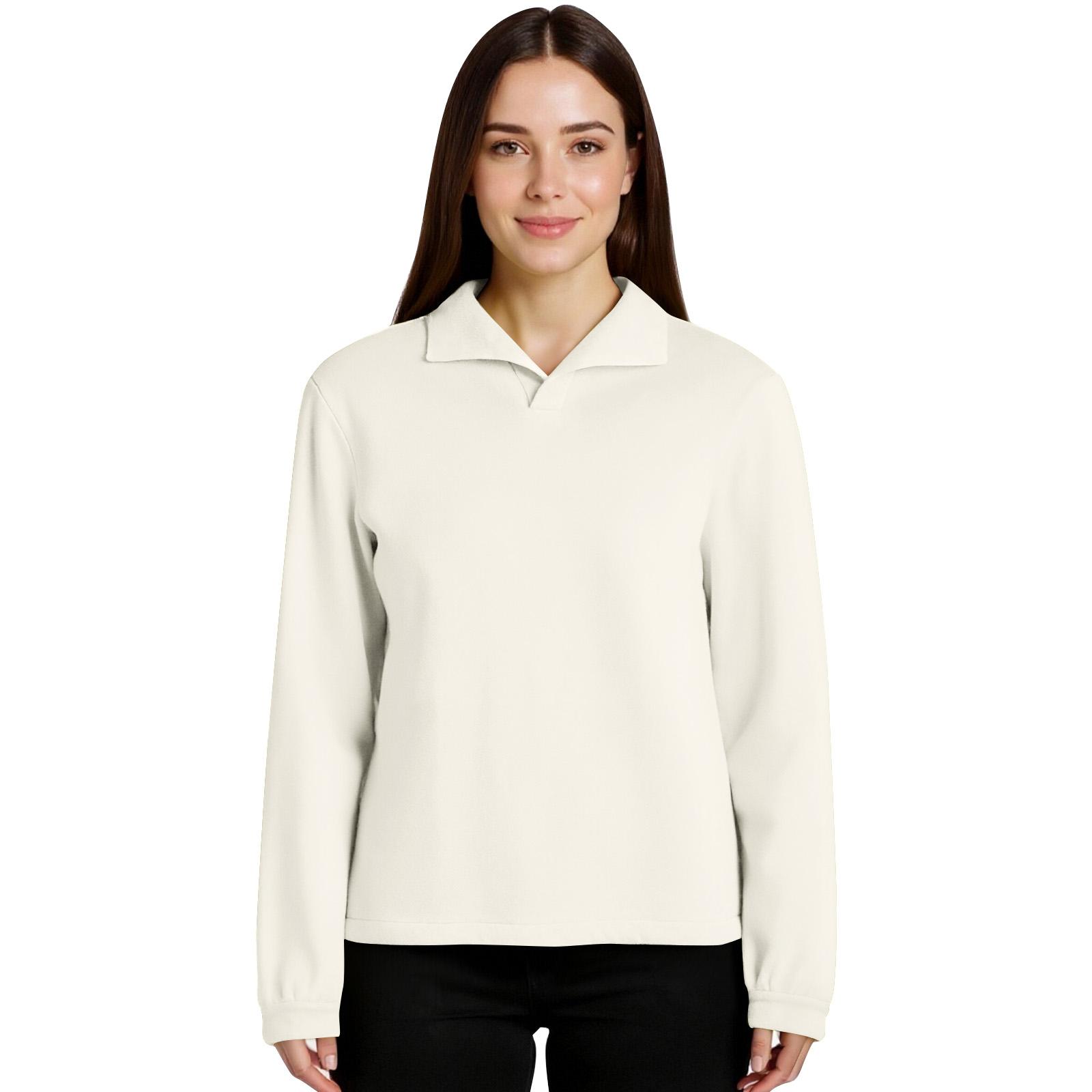 

Пуловер с воротником-стойкой, с длинным рукавом, топ, свитшот, унисекс L бежевый