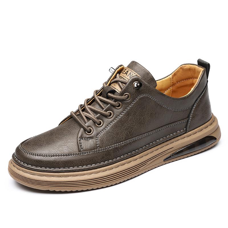 

Мужская кожаная обувь в винтажном стиле, удобная мужская повседневная обувь, новый дизайн, мужские кроссовки, дышащая обувь для отдыха и прогулок, кроссовки 42 коричневый