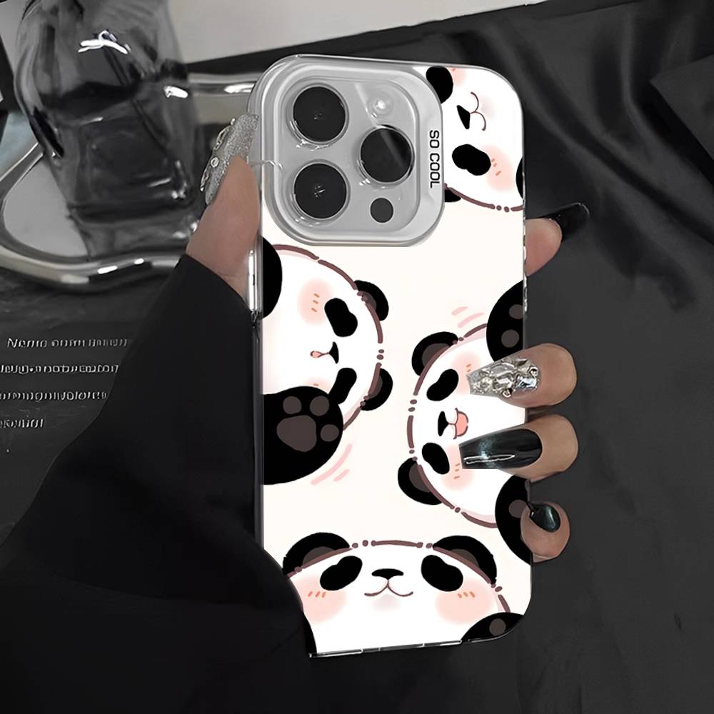 Ver Aesthetic Panda Cute For IPhone 13 14 15 16 17 Pro Max 11 12 Plus 17 Air Phone Case Color Matte Cover