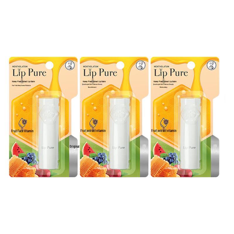 Mentholatum Honey Botanical Lip Balm Original (3-Pack)