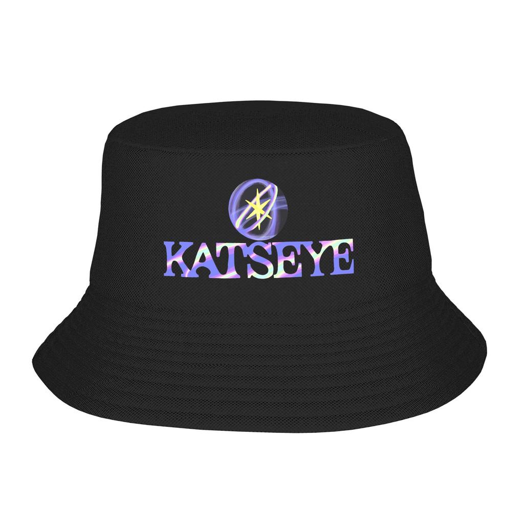 Katseye Logo Eimerhut Für Unisex Fischerhüte Mode Strand Reise Kappen Tragbar Hawaii Grafik Sonne